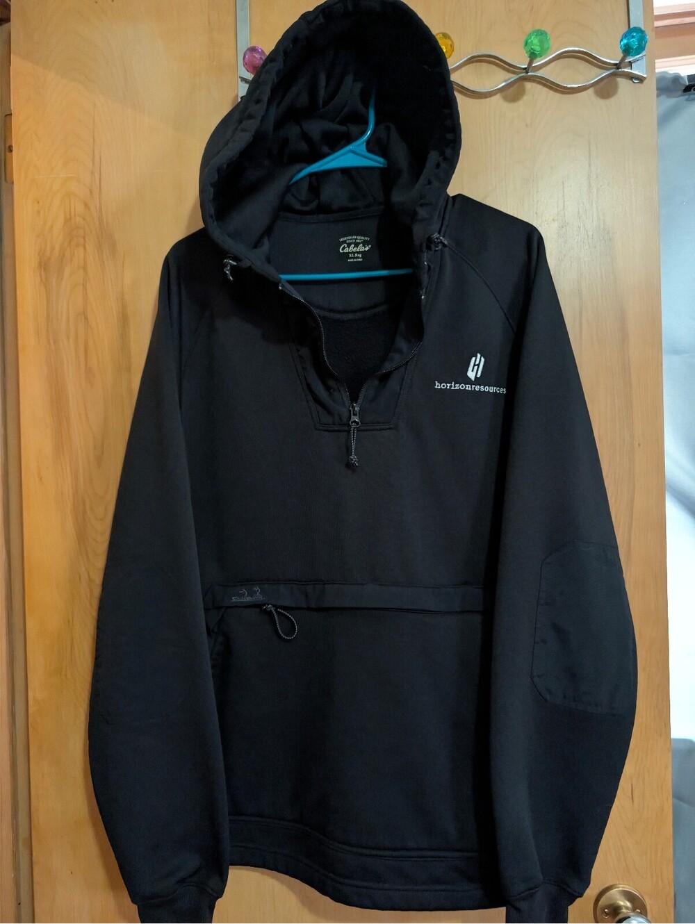 Cabela's Horizon Resources Black Hooded Pullover Sweatshirt XL Regular